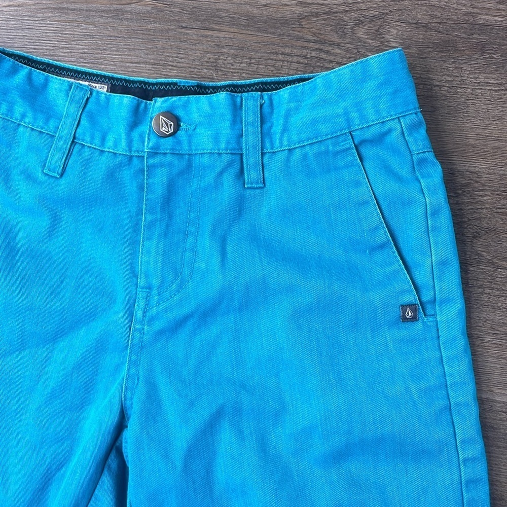 Volcom Boys Teal Aqua Corpo Class Shorts, size 10 - Picture 3 of 8